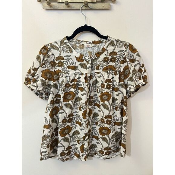 Faherty Tops - Faherty Juliet Button Down Blouse M